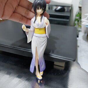 Rare Anime Beautiful Girl Japanese Sexy High Slit Kimono Dress Figurine Decor